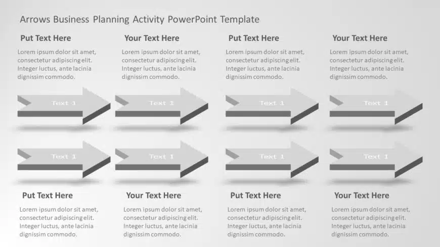 Arrows Business Planning Activity PowerPoint Template