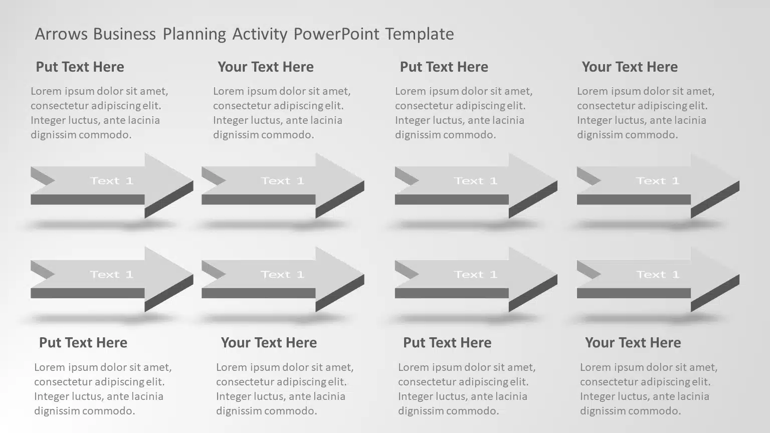 Arrows Business Planning Activity PowerPoint Template & Google Slides Theme