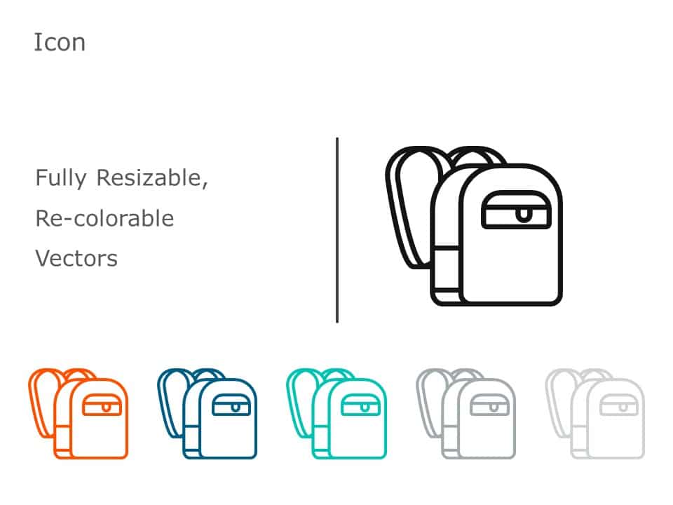 Backpack Icon 05 PowerPoint Template