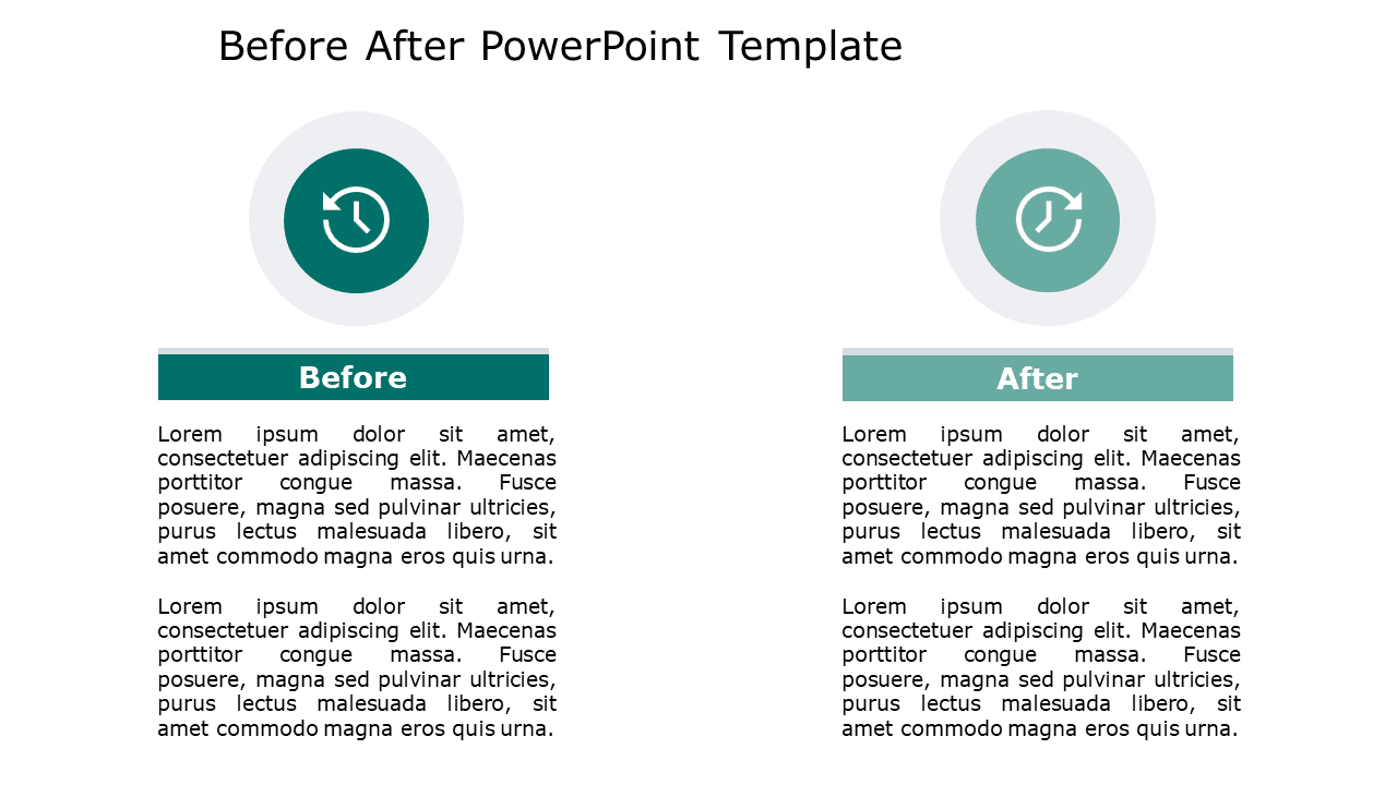 Before After 130 PowerPoint Template & Google Slides Theme