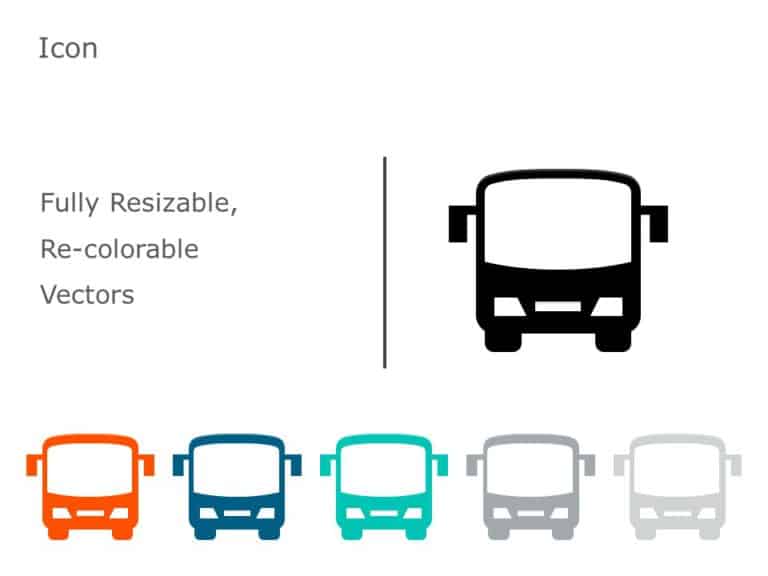 Bus Icon 01 PowerPoint Template