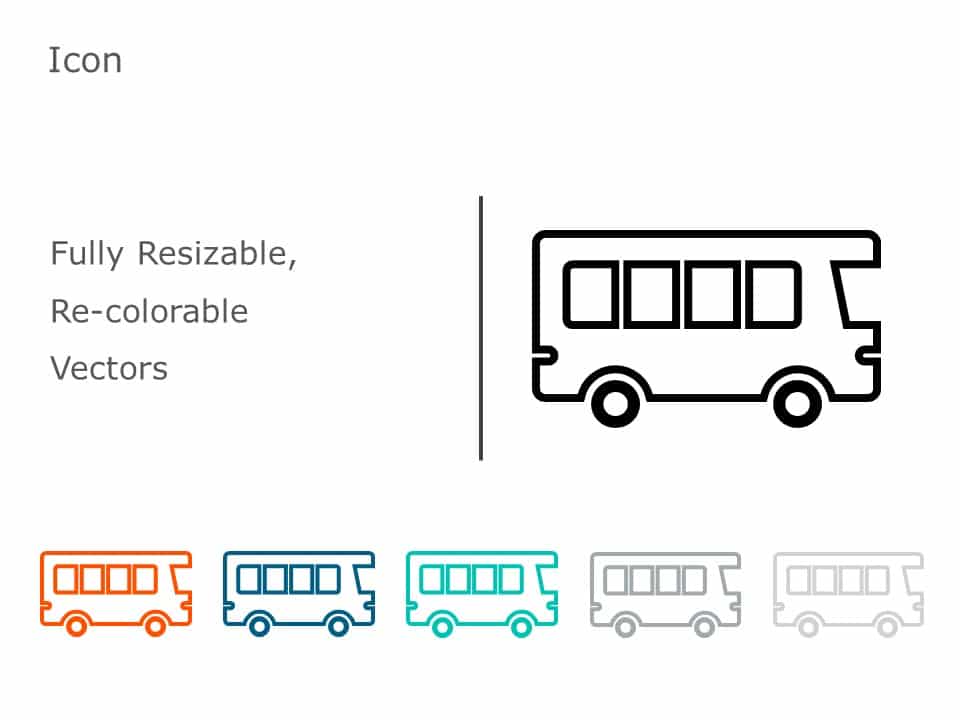 Bus Icon 03 PowerPoint Template