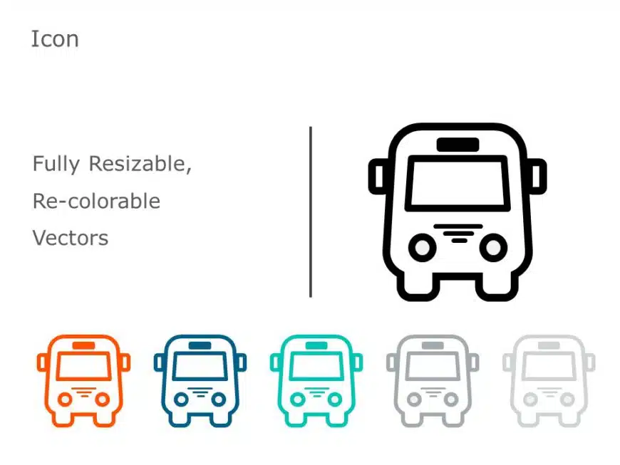 Bus Icon 04 PowerPoint Template