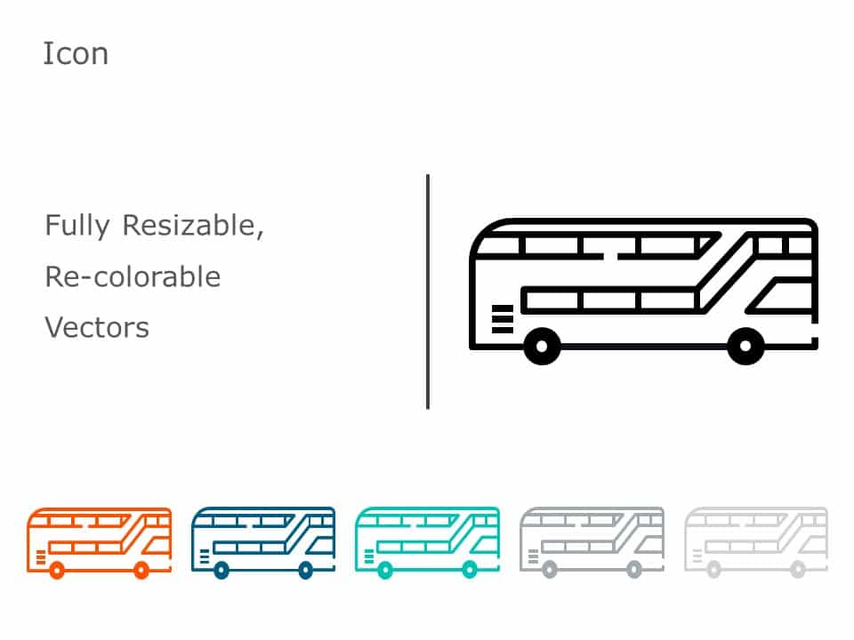 Bus Icon 05 PowerPoint Template