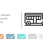 Bus Icon 06 PowerPoint Template