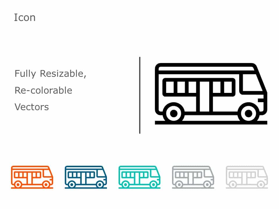 Bus Icon 06 PowerPoint Template