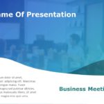 Business Meeting Presentation Cover PowerPoint Template