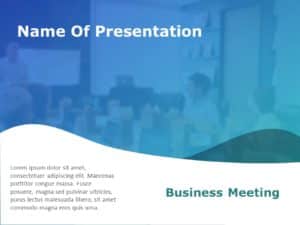 Business Meeting Presentation Cover PowerPoint Template | SlideUpLift