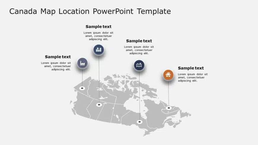 Canada Map Location PowerPoint Template