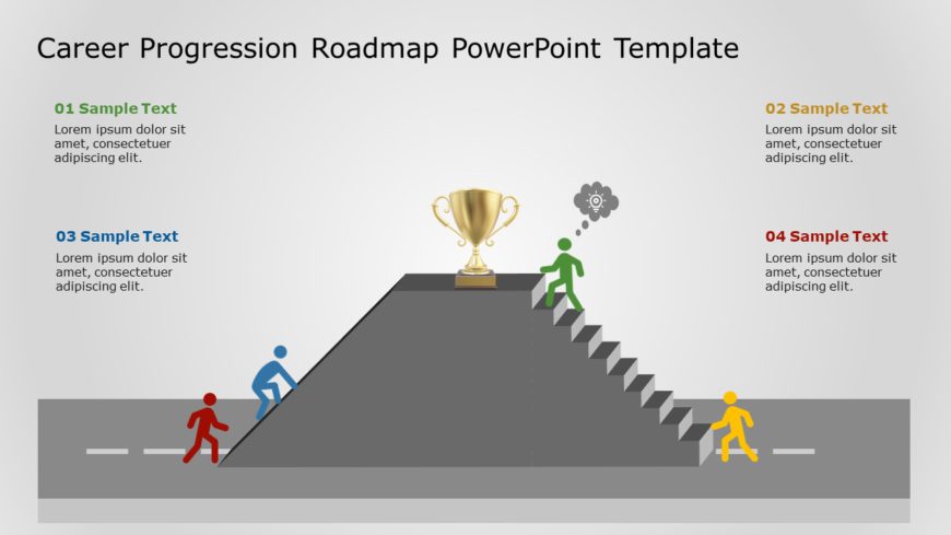 Career Progression Roadmap PowerPoint Template