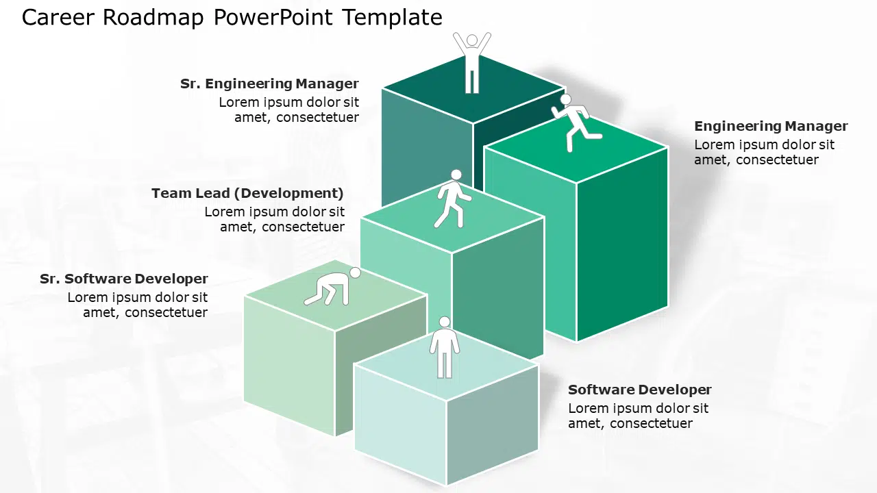 Career Roadmap 10 PowerPoint Template & Google Slides Theme