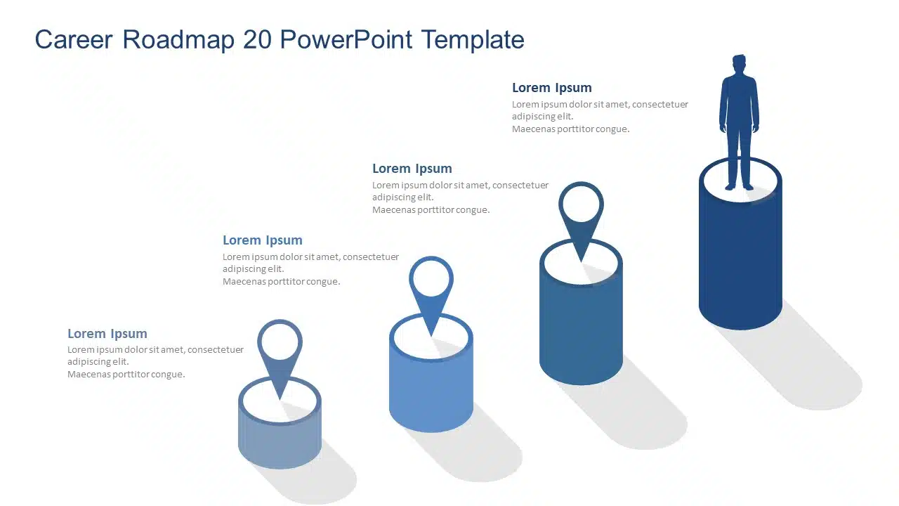 Career Roadmap 20 PowerPoint Template & Google Slides Theme