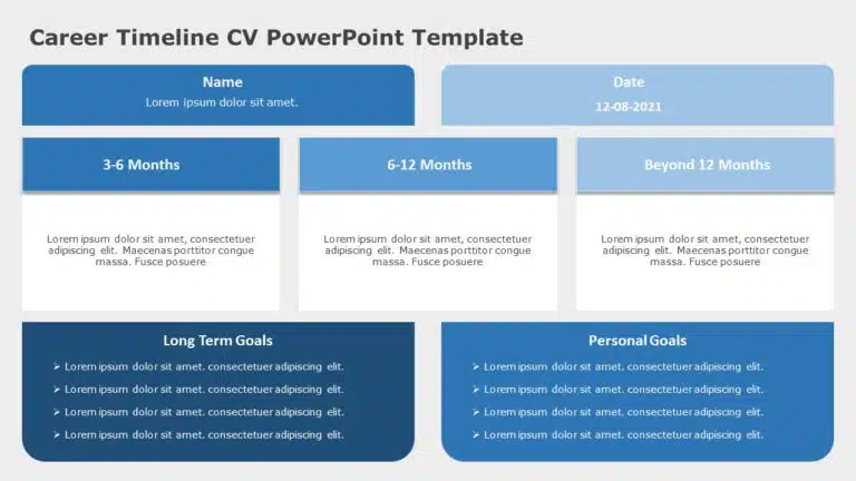 Career Timeline CV 01 PowerPoint Template & Google Slides Theme