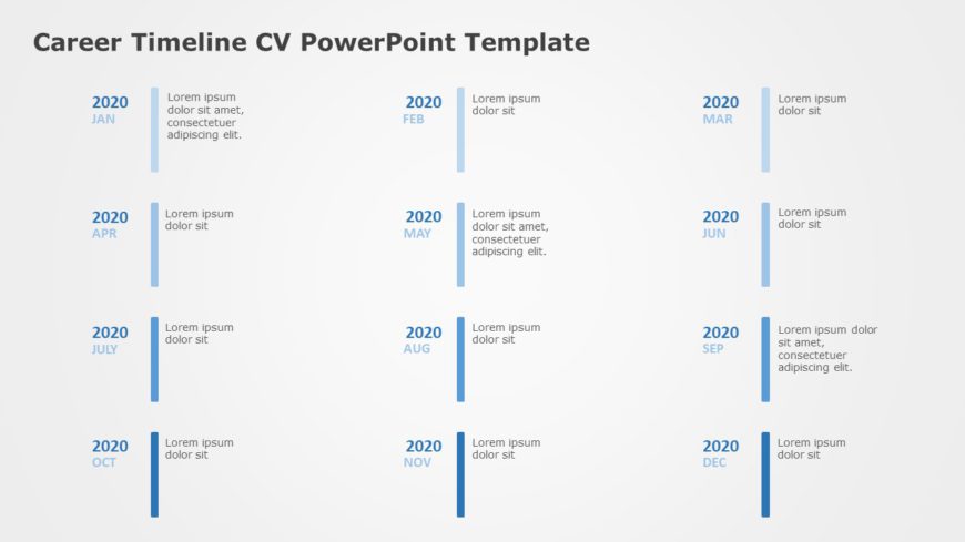 Career Timeline CV 02 PowerPoint Template