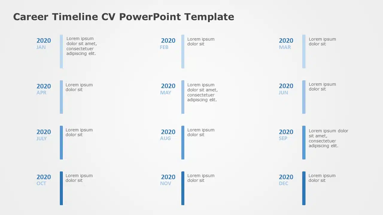 Career Timeline CV 02 PowerPoint Template & Google Slides Theme