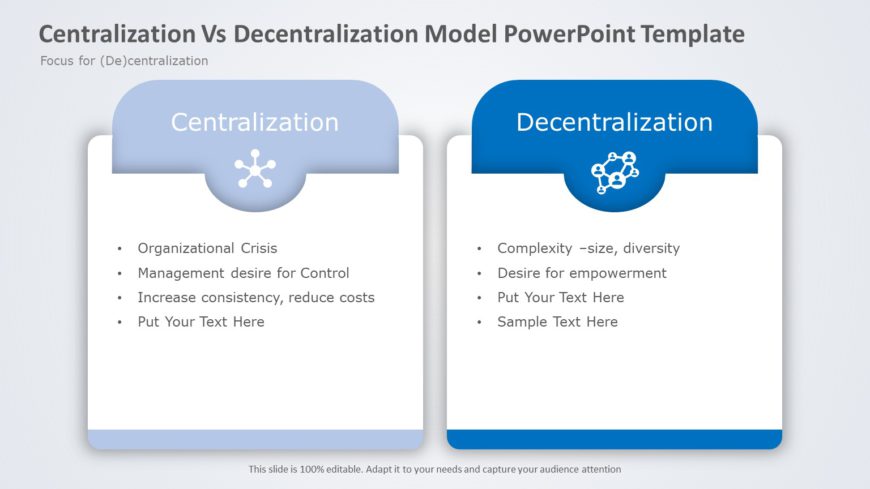 Centralization vs Decentralization Model 03 PowerPoint Template