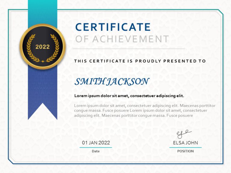 certificate template for powerpoint