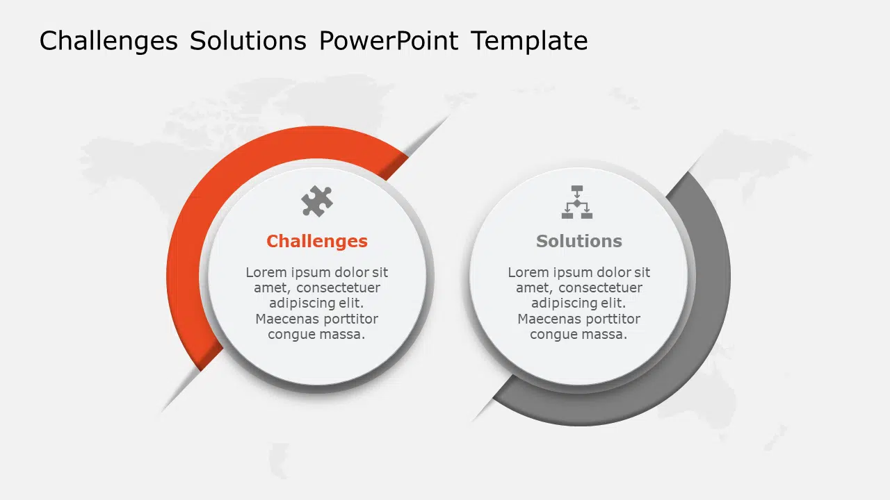 Challenges Solutions 111 PowerPoint Template & Google Slides Theme