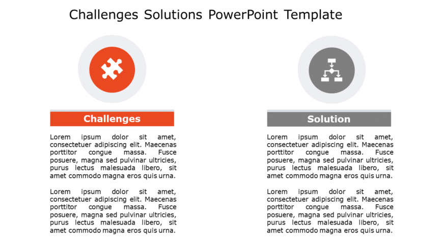 Challenges Solutions 132 PowerPoint Template