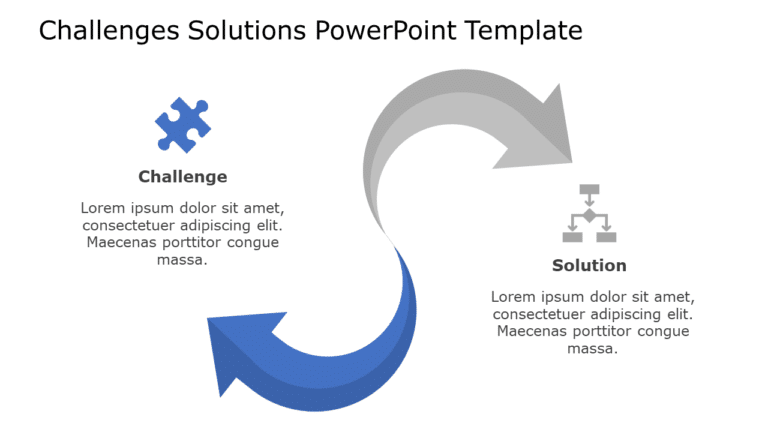 Challenges Solutions 70 PowerPoint Template & Google Slides Theme