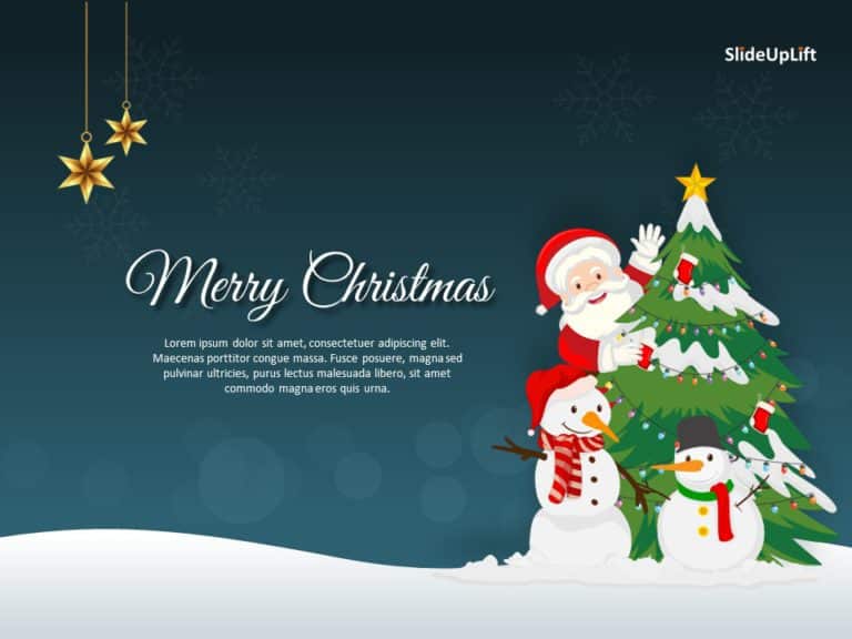 Christmas Greeting Card PowerPoint Template & Google Slides Theme
