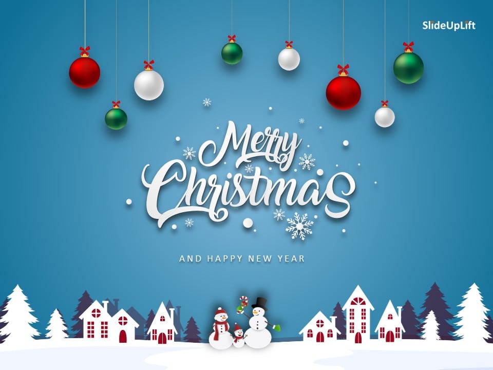 Christmas & New Year Wishes PowerPoint Template