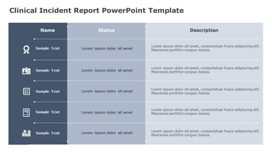 Clinical Incident Report 04 PowerPoint Template