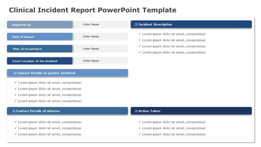 Clinical Incident Report 05 PowerPoint Template