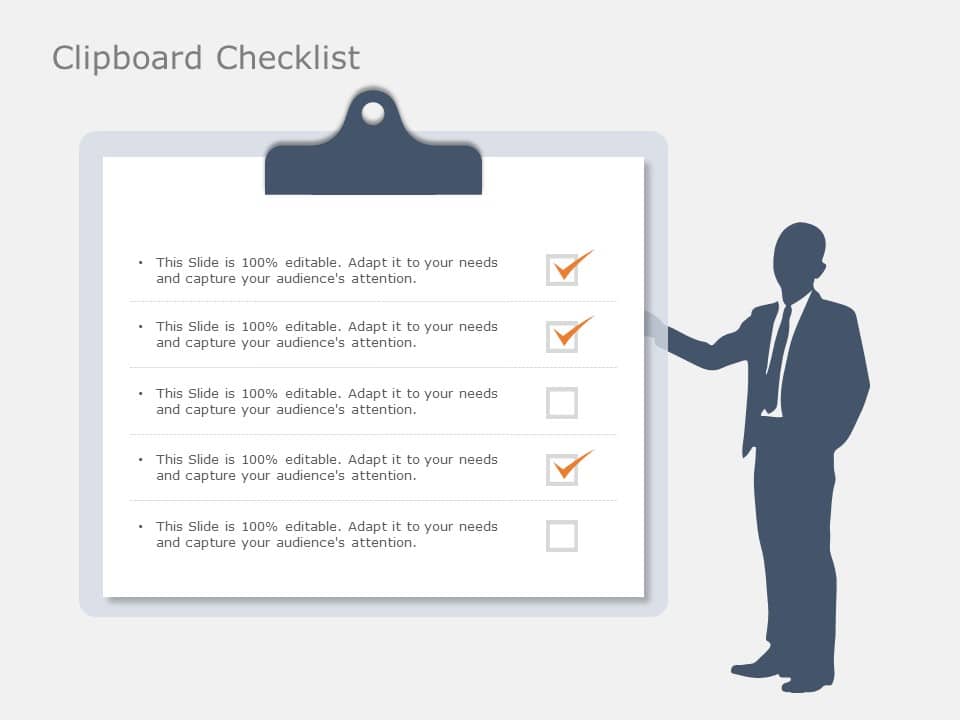 Clipboard Checklist 01 PowerPoint Template & Google Slides Theme