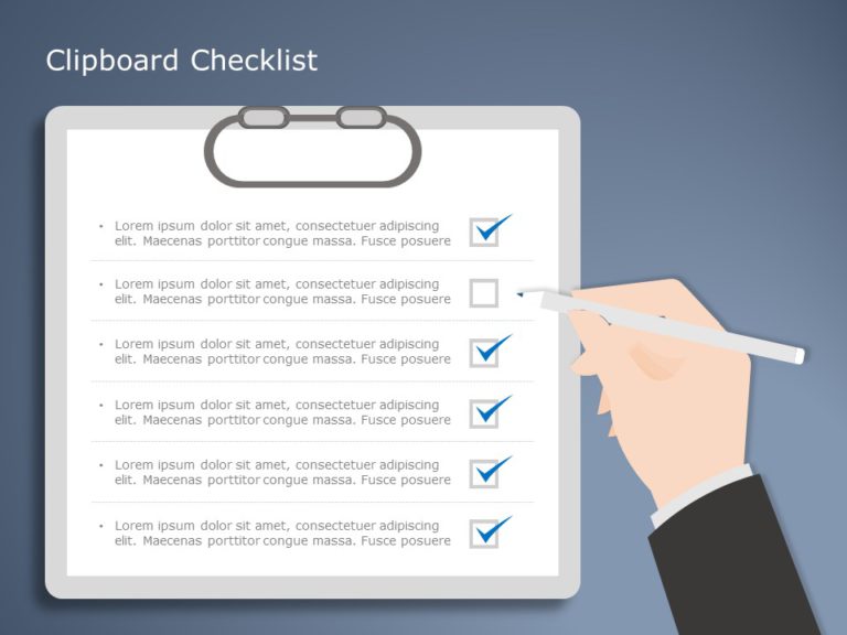 Clipboard Checklist PowerPoint Template & Google Slides Theme