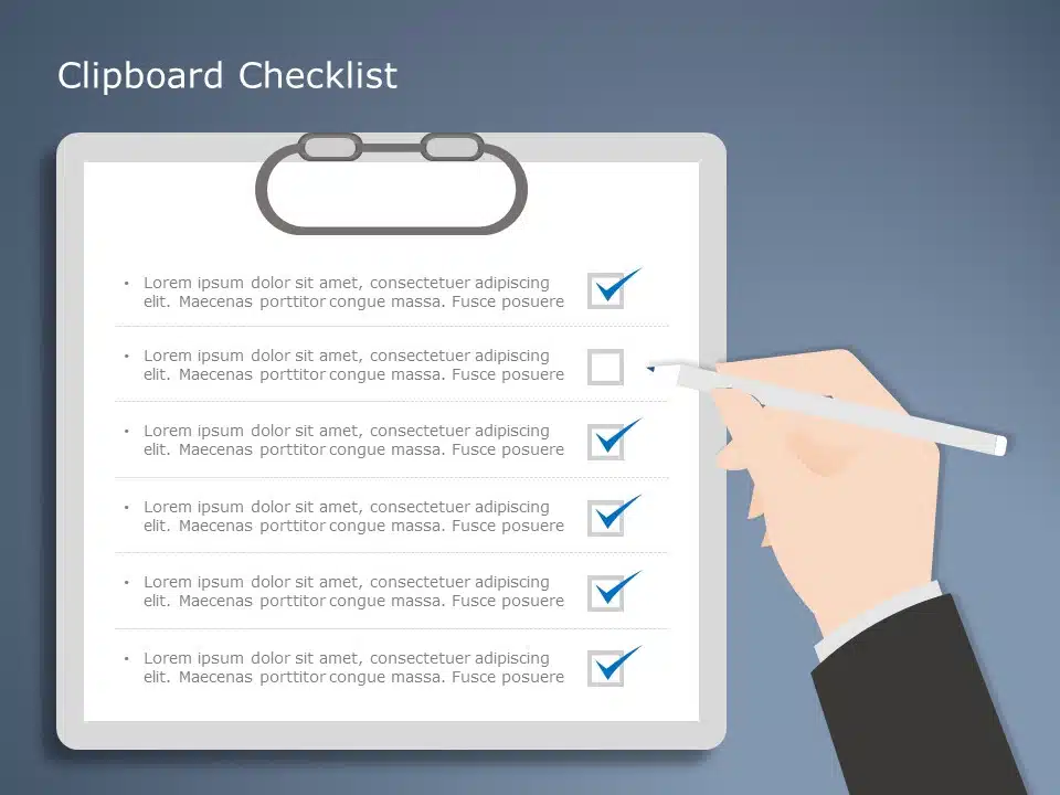 Free Clipboard Checklist PowerPoint Template & Google Slides Theme