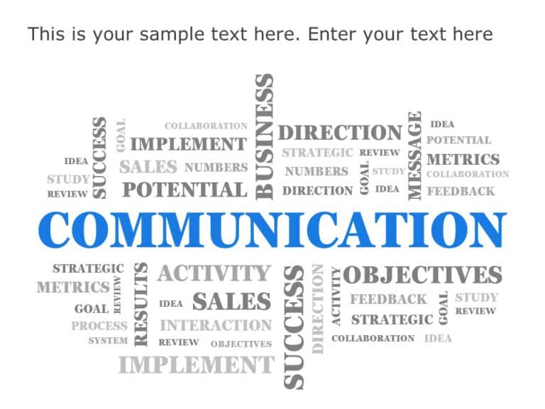 Communication Word Cloud PowerPoint Template