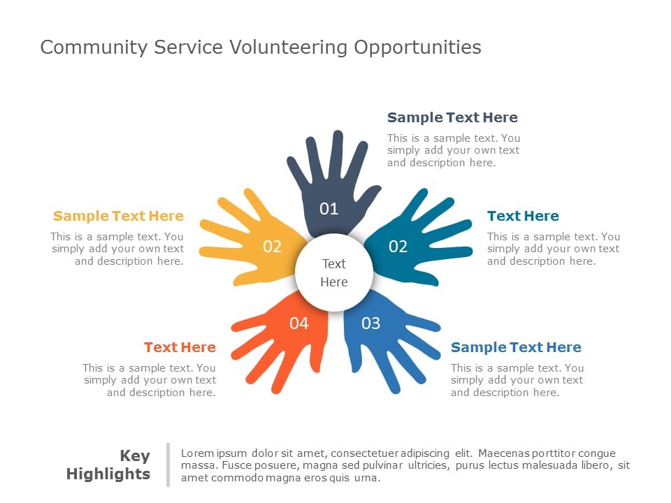 Community Service Volunteer PowerPoint Template