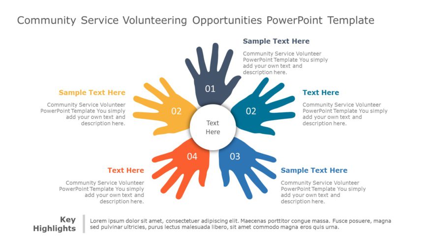 Community Service Volunteer PowerPoint Template