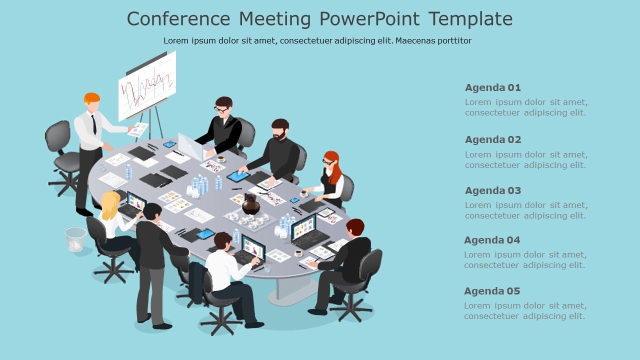 Conference Meeting 01 PowerPoint Template & Google Slides Theme