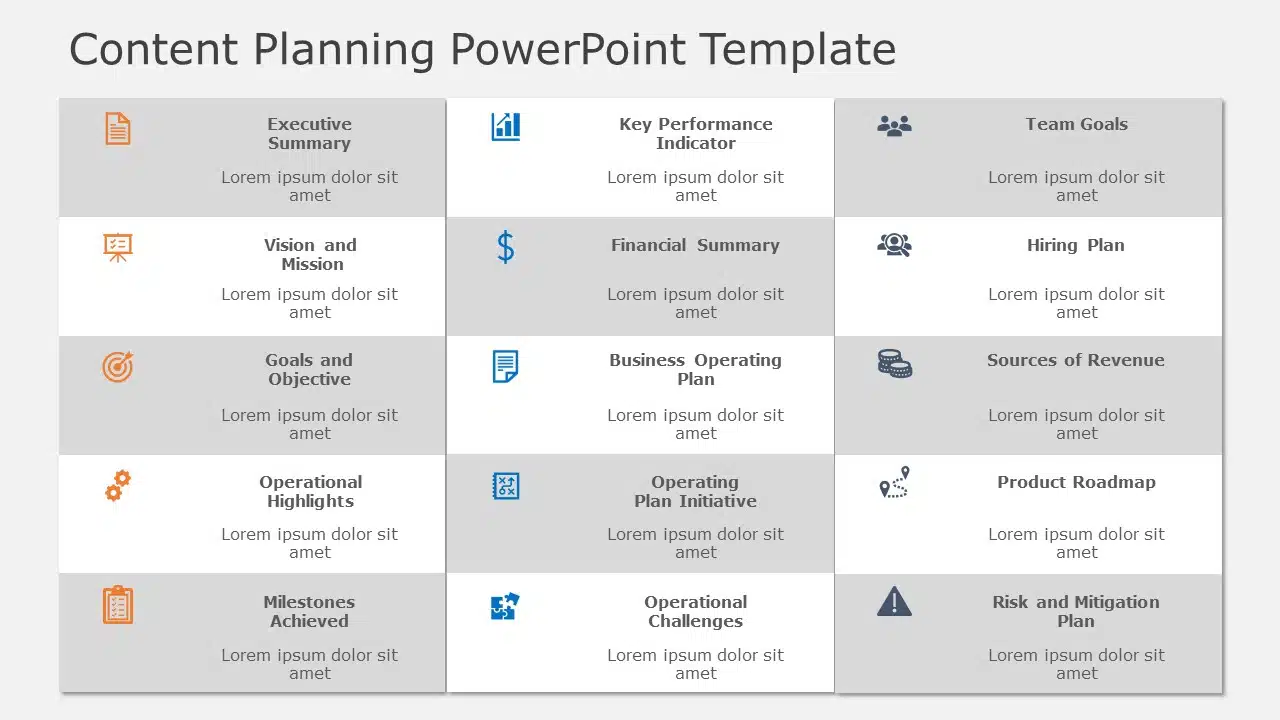 Content Planning 02 PowerPoint Template & Google Slides Theme