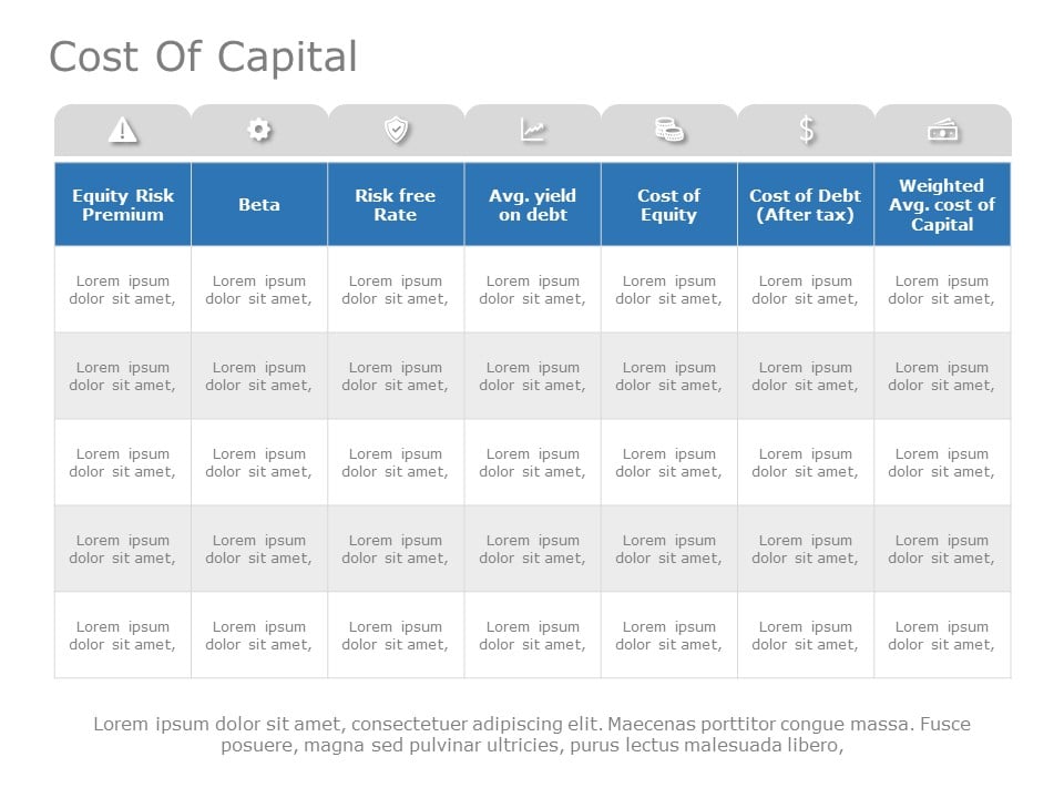 Cost Of Capital 01 PowerPoint Template