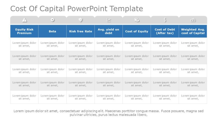 Cost Of Capital 01 PowerPoint Template