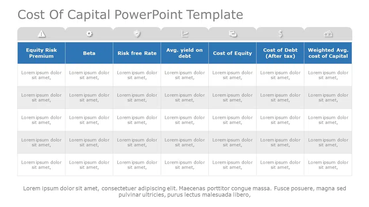 Cost Of Capital 01 PowerPoint Template & Google Slides Theme