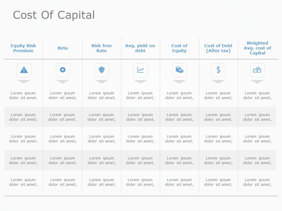Cost Of Capital 02 PowerPoint Template