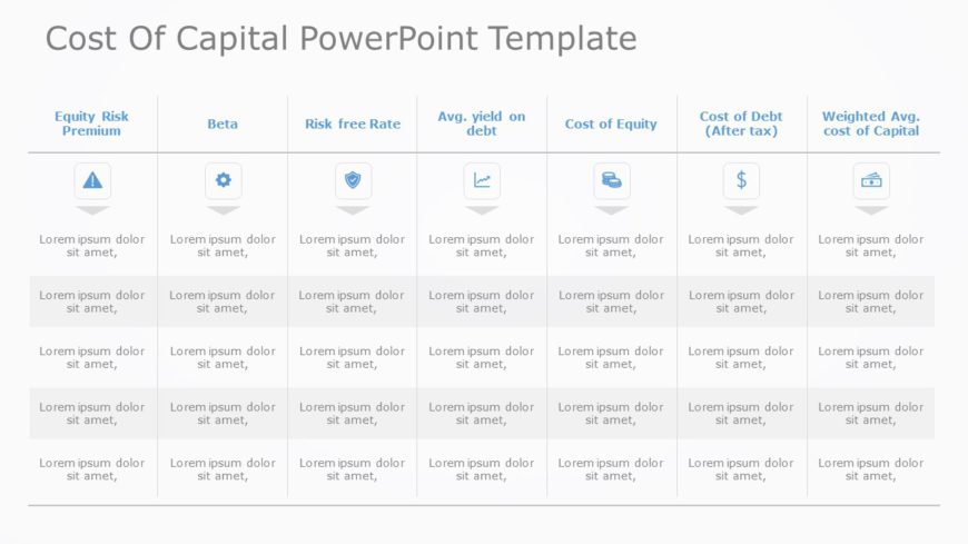 Cost Of Capital 02 PowerPoint Template