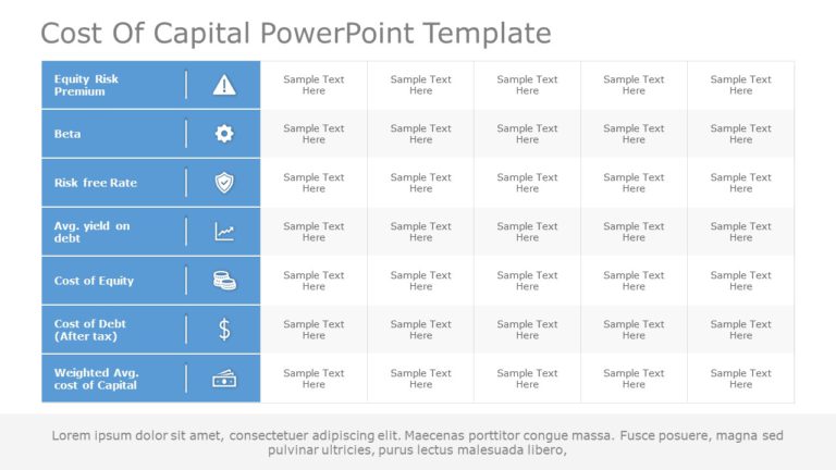 Cost Of Capital 03 PowerPoint Template & Google Slides Theme