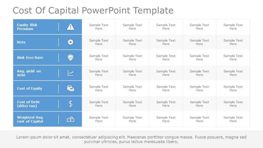 Cost Of Capital 03 PowerPoint Template