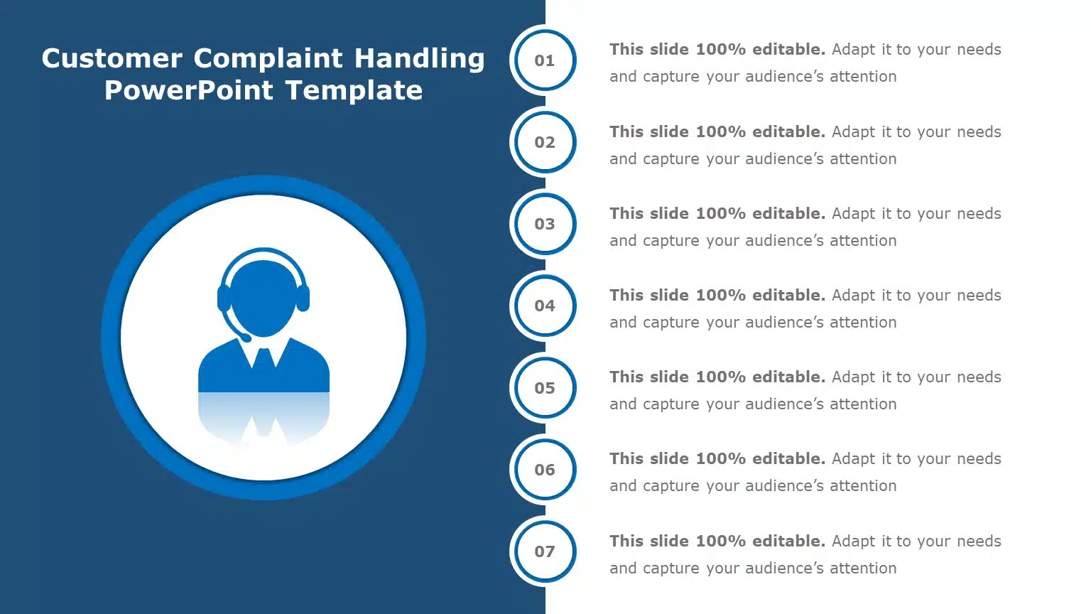 Customer Complaint Handling 04 PowerPoint Template & Google Slides Theme