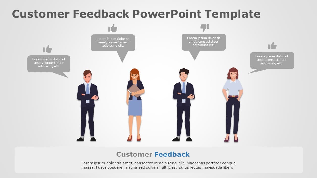 Customer Feedback Dialogue Bubbles on Neutral Background Powerpoint ...