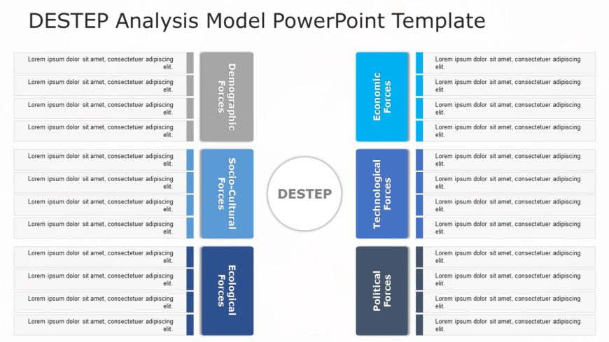 DESTEP Analysis Model 04 PowerPoint Template