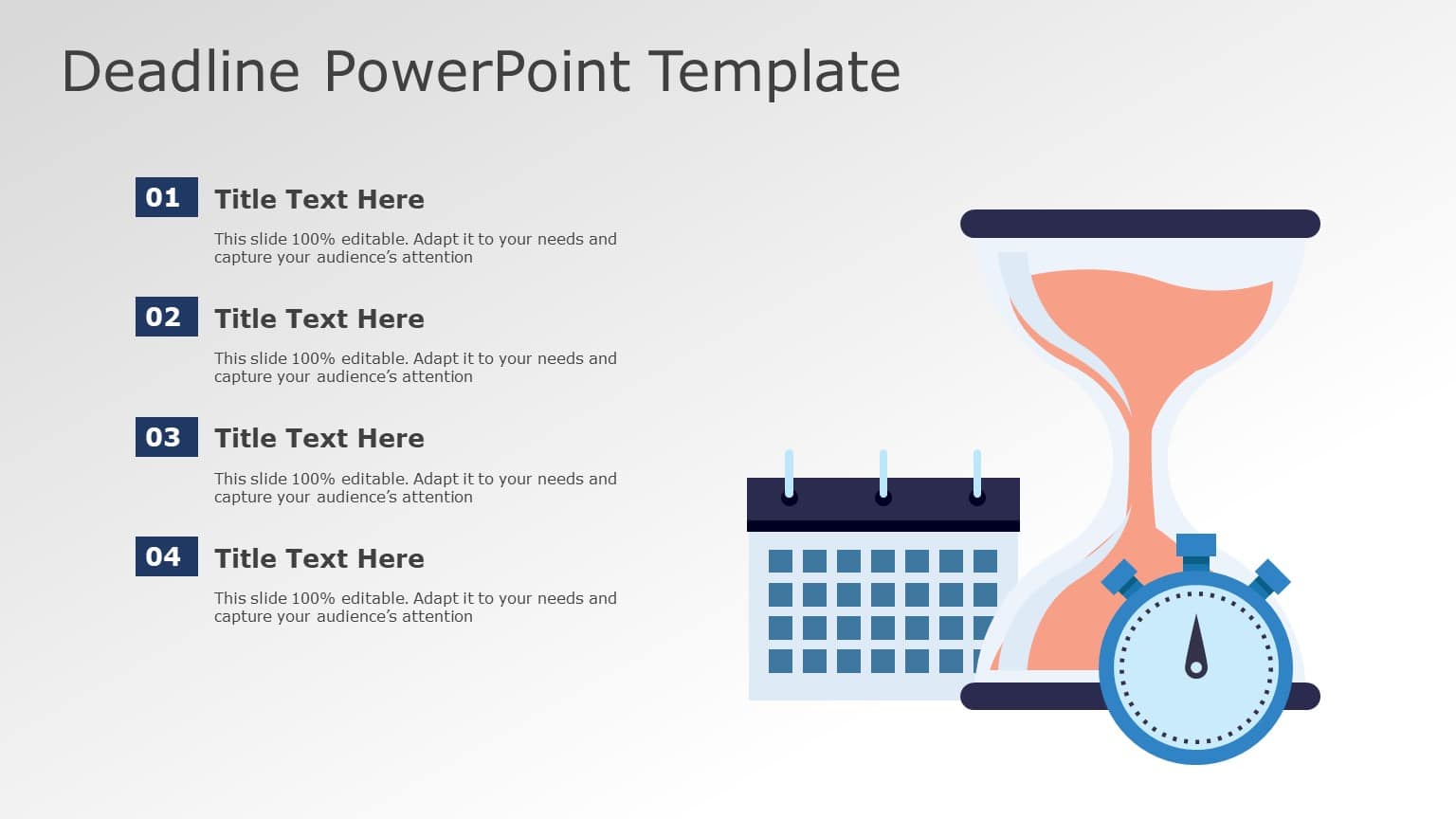 Deadlines Display Deadline Management Infographic with Hourglass and Calendar Icons ...