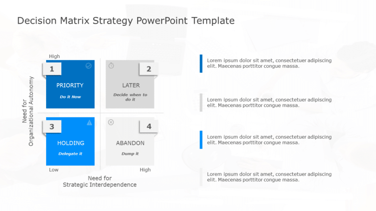 Decision Matrix Strategy 2 PowerPoint Template & Google Slides Theme