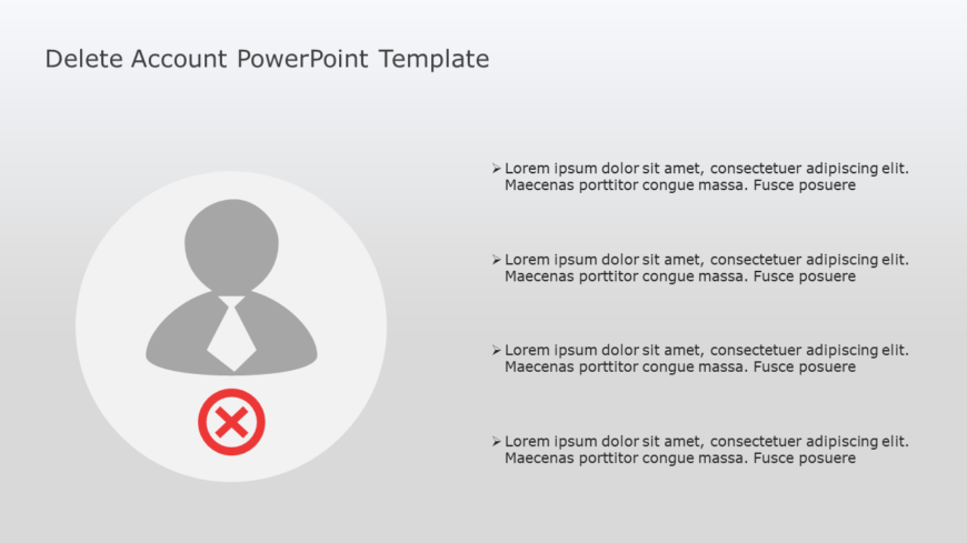 Delete Account PowerPoint Template