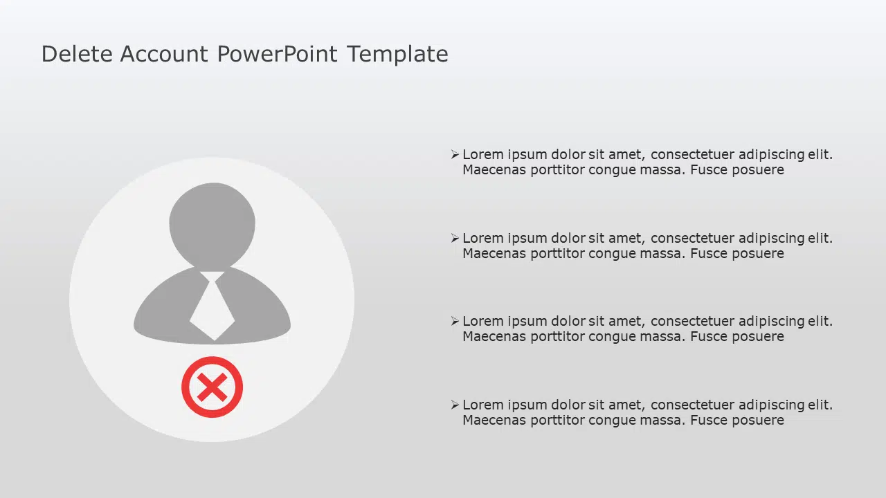 Delete Account PowerPoint Template & Google Slides Theme